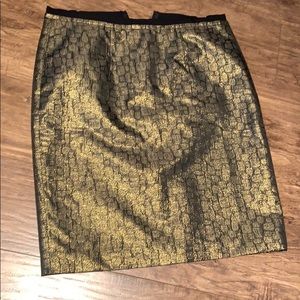Ann Taylor gold loft Skirt